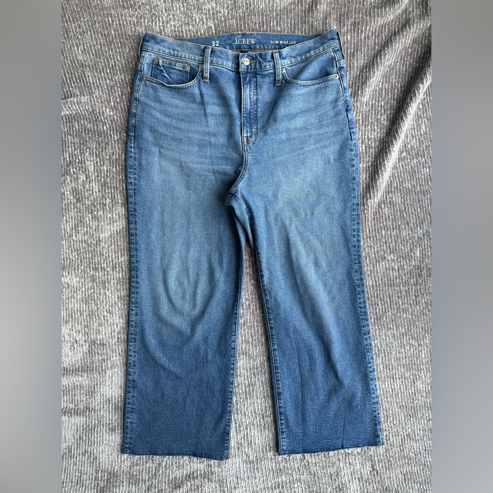 J.Crew Women’s Slim wide-leg jean in Lakeshore wash Size 32 - Picture 4 of 9